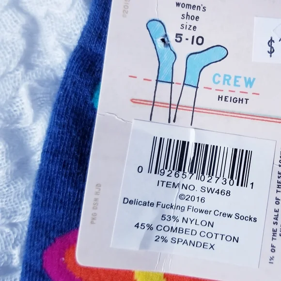 I'm a Delicate F*cking Flower Subversive Socks - Picture 3 of 6